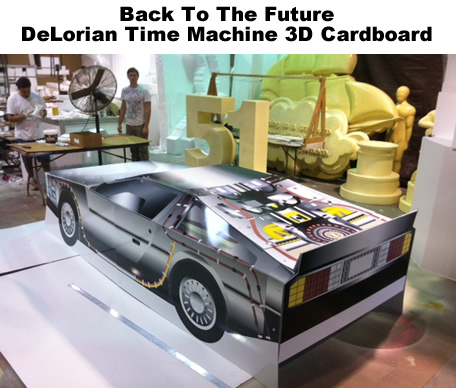Time Machine Delorian Cardboard Prop 3D