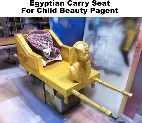 Custom props for Beauty Pagents - egyptian seat