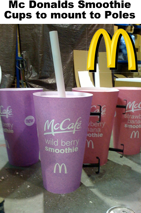 3d foam advertising displays for McDonalds Cups