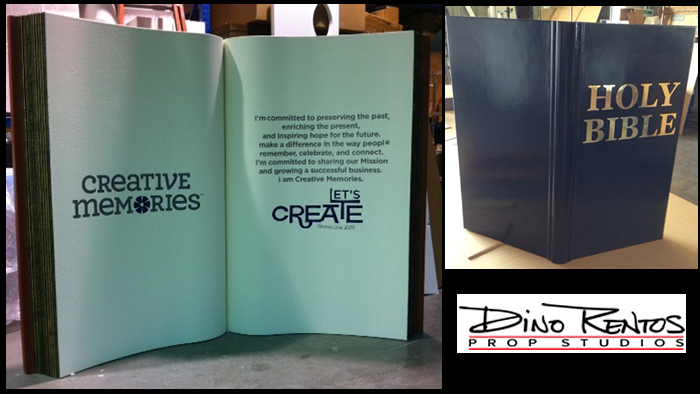 Giant Custom Foam Book Sculpture Prop for Scenic and Event Displays
