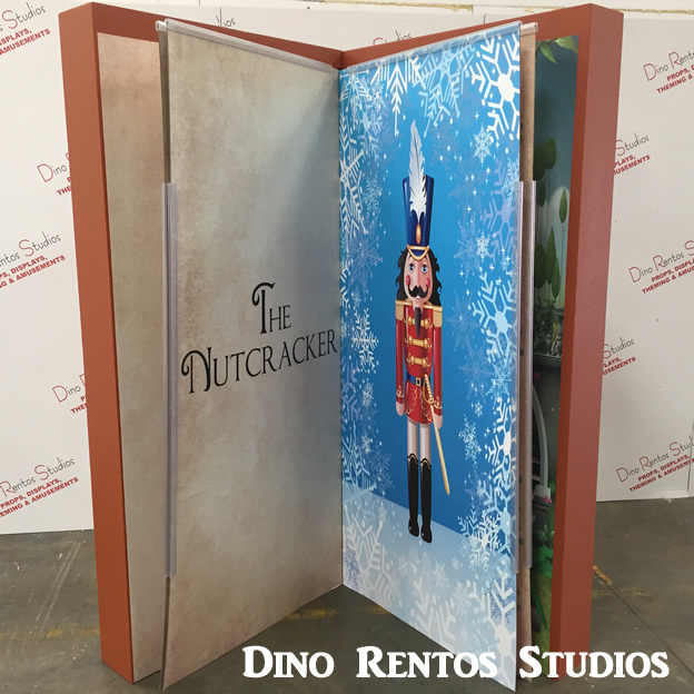 Book scenic sculpture prop with turning pages