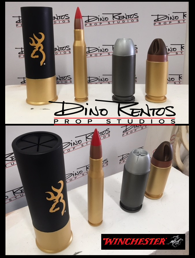 Custom Foam 3D Printed Bullets and Ammunition for tradeshow display