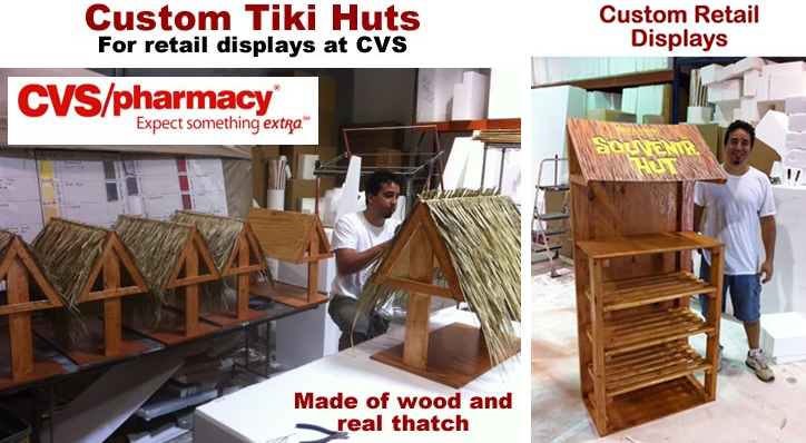 Custom Retail Point of Sale Point of Purchase Tiki Hut Display