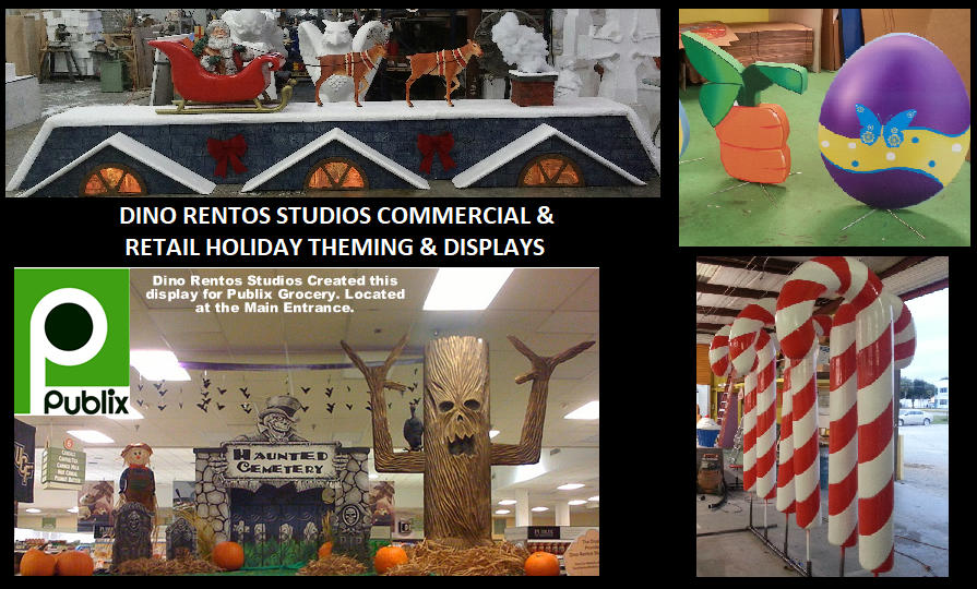 CUSTOM COMMERCIAL RETAIL HOLIDAY THEMING DISPLAYS AND DECOR