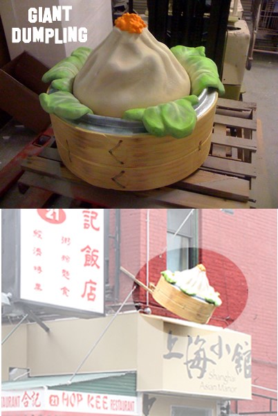 Retail Custom Foam Signage for interior and exterior display Giant Dumpling