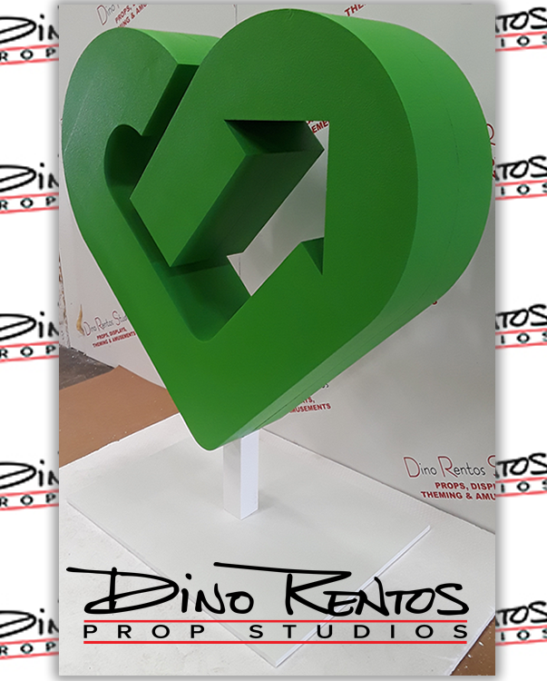 Custom Foam Heart Logo for Tradeshows and Conventions