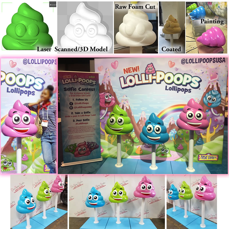 Custom Foam Lollipoop Lollipop Character Prop for Tradeshow