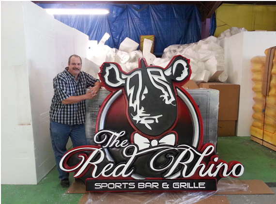 Retail Custom Foam Signage for interior and exterior display Red Rhino