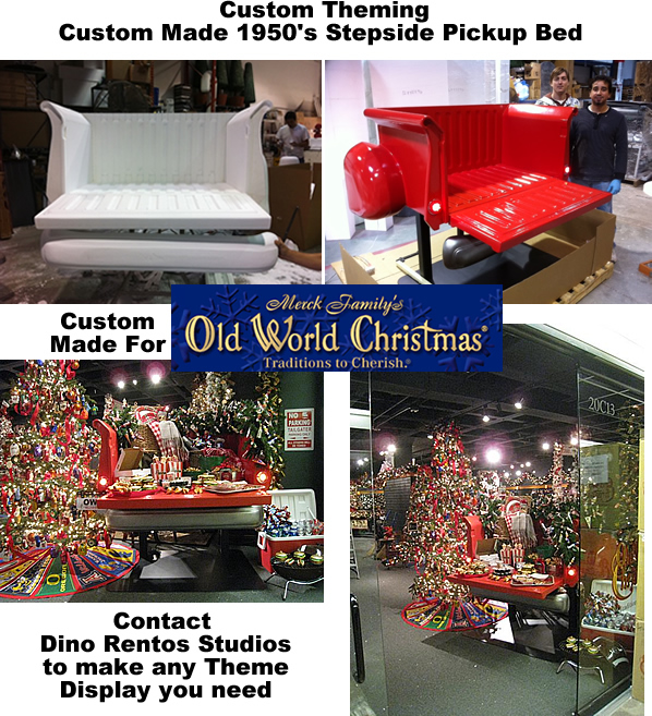 Custom Commercial Grade Retail Truck Bed Display and Decor for Holiday Theme Christmas