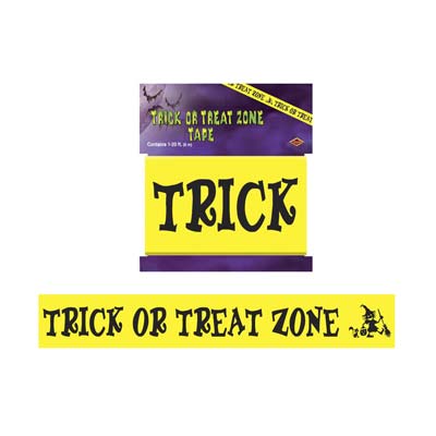 Trick Or Treat Zone Party Tape 3" x 20' Trick Or Treat Zone Party Tape 3" x 20'