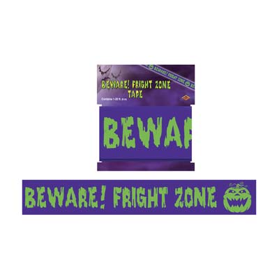 Beware! Fright Zone Party Tape 3" x 20' Beware! Fright Zone Party Tape 3" x 20'