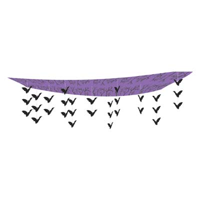 Flock Of Bats Ceiling Décor 12" x 12' Flock Of Bats Ceiling Décor 12" x 12'