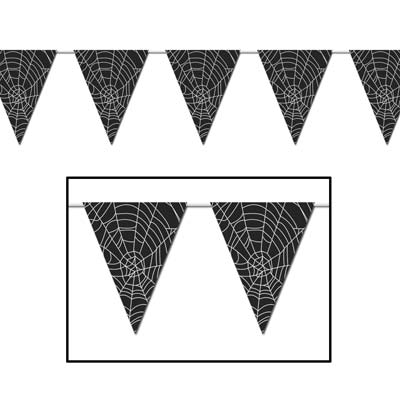 Spider Web Pennant Banner 10" x 12' Spider Web Pennant Banner 10" x 12'
