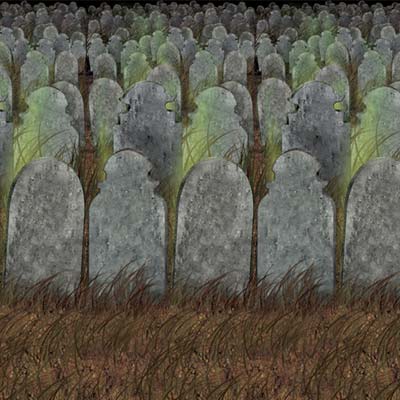 Graveyard Backdrop 4' x 30' Graveyard Backdrop 4' x 30'