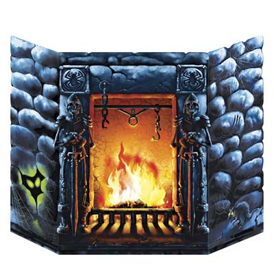 Scary Fireplace Stand-Up 34" x 24�" cardboard cutout prop