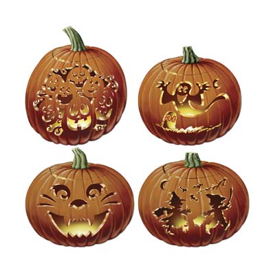 Carved Pumpkin Cutouts 14" Carved Pumpkin Cutouts 14"