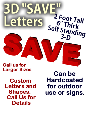 24 Inch Foam "SAVE" Letters