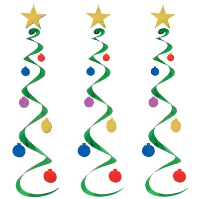 Christmas Tree Whirls 30"