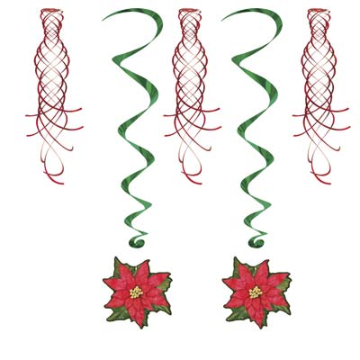 Poinsettia Shimmers & Whirls 22" & 40"