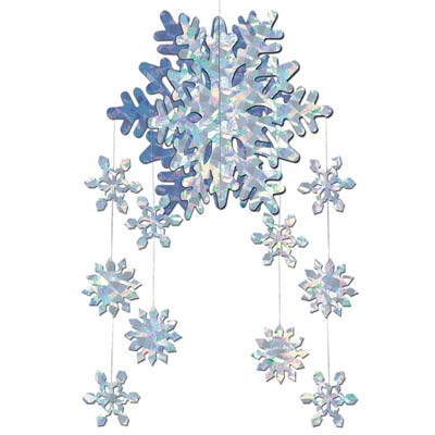 3-D Snowflake Mobile 22"