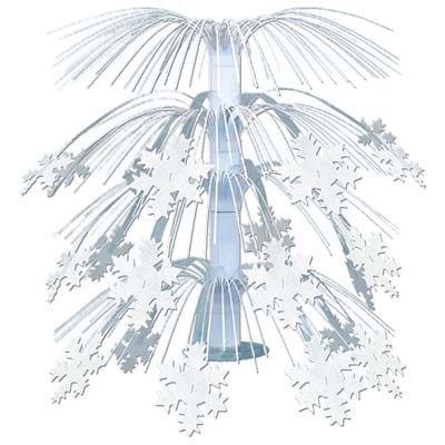 Snowflake Cascade Centerpiece 18"