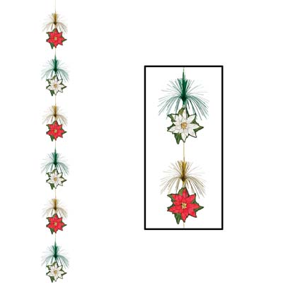 Poinsettia Firework Stringer 7'