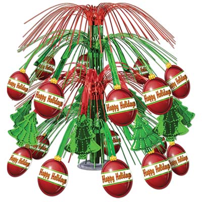 Christmas Ornament Cascade Centerpiece 18"