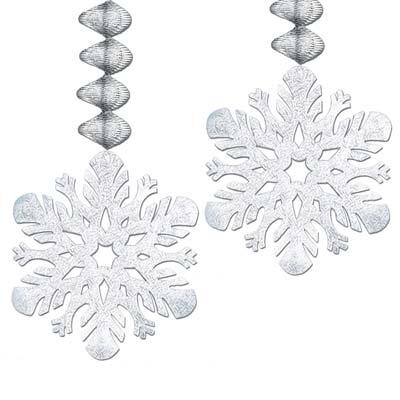 Foil Snowflake Danglers 30"