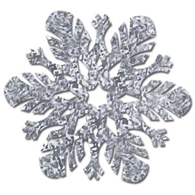 Prismatic Snowflake Cutouts 14" Silver