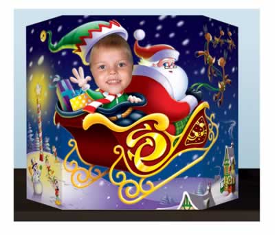 Santa & Elf Photo Prop 3' 1" x 25" Santa & Elf Photo Prop 3' 1" x 25"