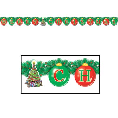 Merry Christmas Streamer 5 1/4"x 5' 6" Merry Christmas Streamer 5 1/4"x 5' 6"