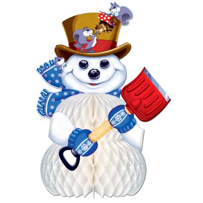 Snowman Centerpiece 11"