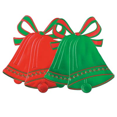 Foil Christmas Bell Silhouettes 16�"