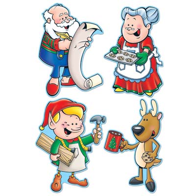 Santa's Workshop Cutouts 14"