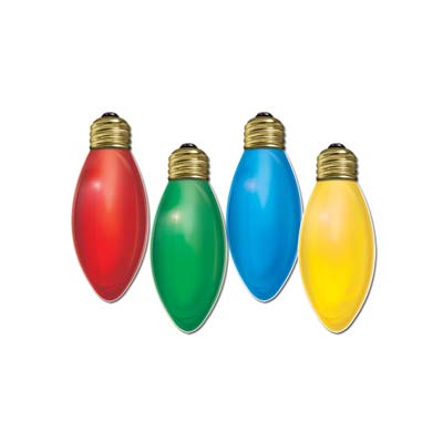 Christmas Light Bulb Cutouts 14"