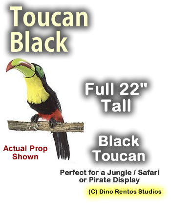 22" Black Toucan Prop - 3D