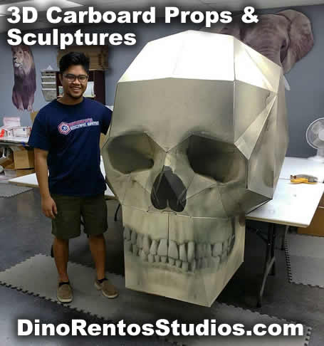 3D Cardboard Giant Skull