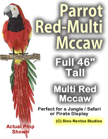 46" Multi Red Mccaw Parrot Prop - 3D