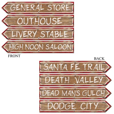 Western Sign Cutouts 4" x 24" Western Sign Cutouts 4" x 24"