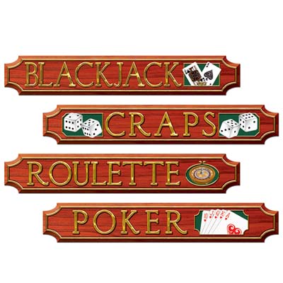 Casino Sign Cutouts 4" x 24" Casino Sign Cutouts 4" x 24"