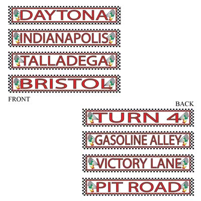 Racing Street Sign Cutouts 4" x 24" Racing Street Sign Cutouts 4" x 24"