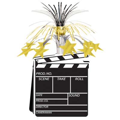 Movie Set Clapboard Centerpiece 15" Movie Set Clapboard Centerpiece 15"