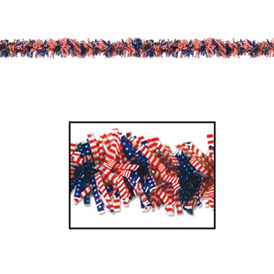 6-Ply FR Gleam 'N Fest Patriotic Garland