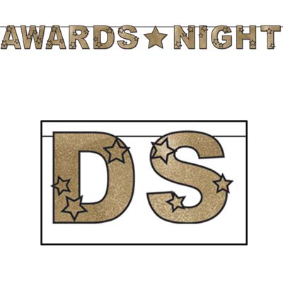 Glittered Awards Night Streamer 8½" x 9' Glittered Awards Night Streamer 8½" x 9'