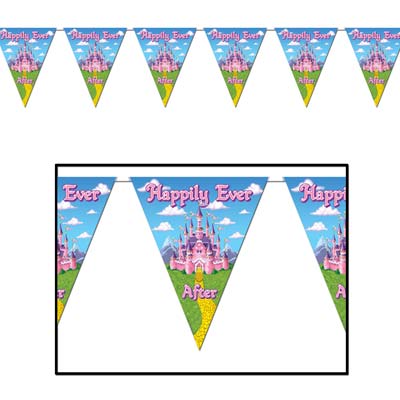 Princess Pennant Banner 10" x 12' Princess Pennant Banner 10" x 12'