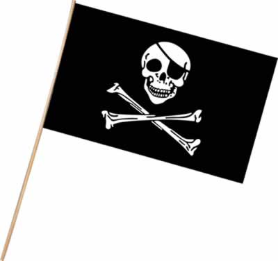 Pirate Flag - Plastic 11" x 17" Pirate Flag - Plastic 11" x 17"
