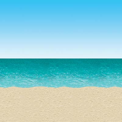 Ocean & Beach Backdrop 4' x 30' Ocean & Beach Backdrop 4' x 30'