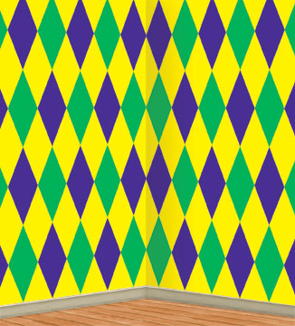 Mardi Gras Harlequin Backdrop 4' x 30' Mardi Gras Harlequin Backdrop 4' x 30'