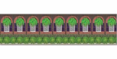 Mardi Gras Balcony Backdrop 4' x 30' Mardi Gras Balcony Backdrop 4' x 30'