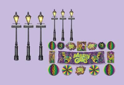 Mardi Gras Décor & Street Light Props 8"-46" Mardi Gras Décor & Street Light Props 8"-46"